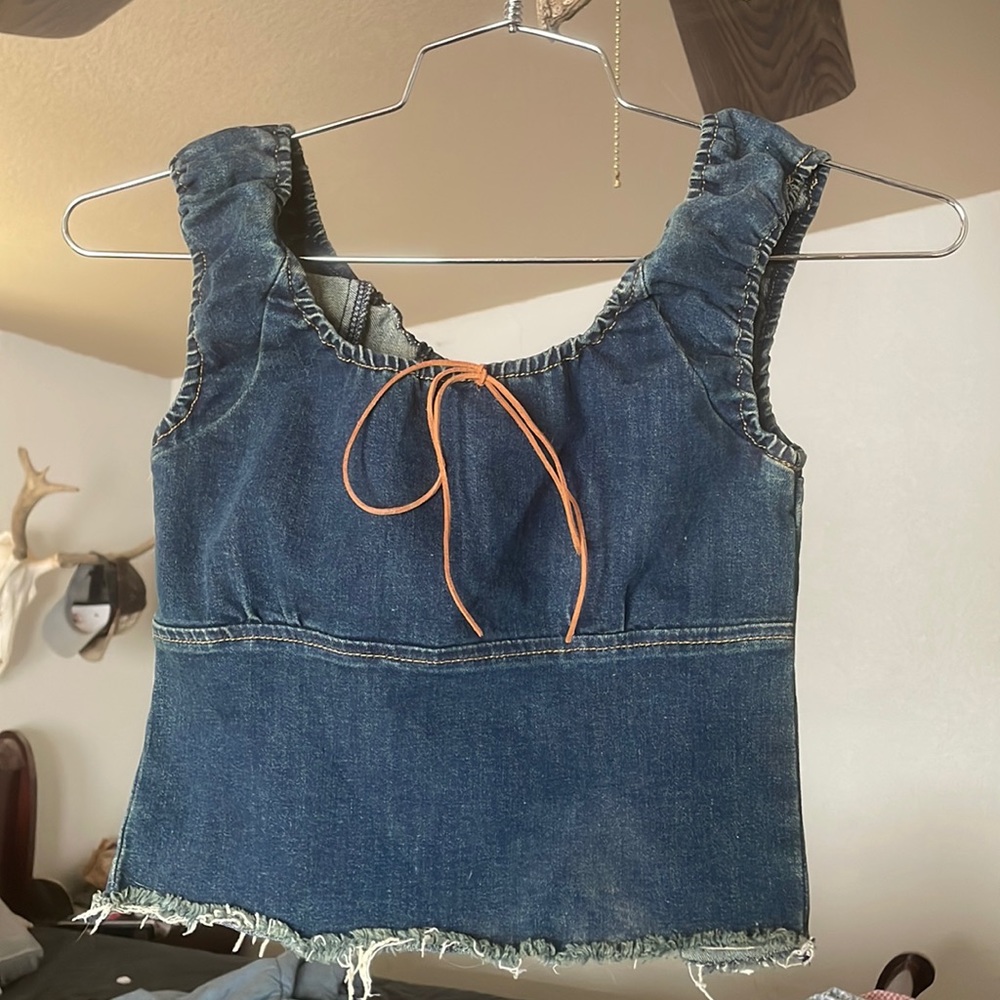 Cider Denim Crop Top